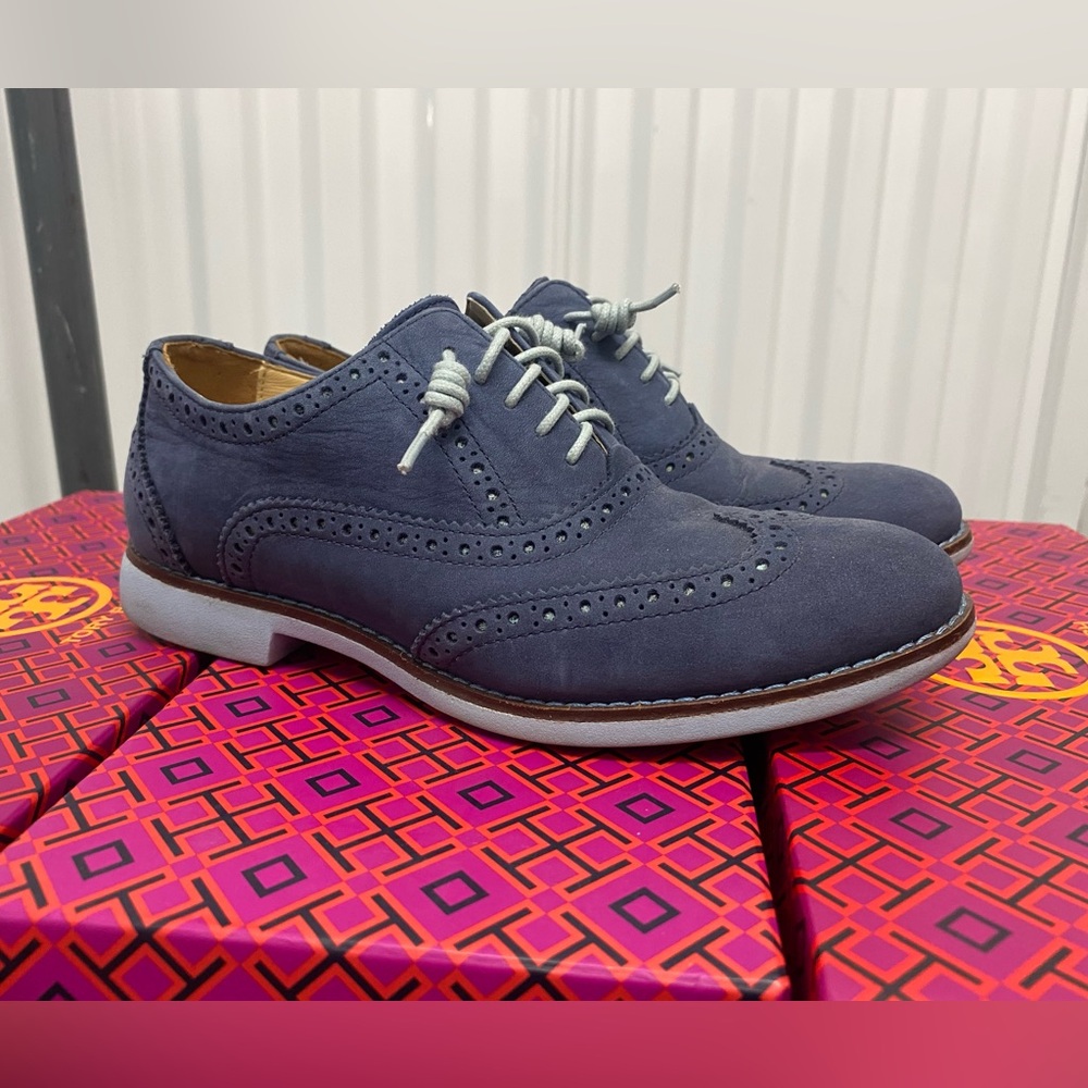 Cole Haan Men's Gray Suede Oxfords